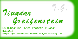 tivadar greifenstein business card